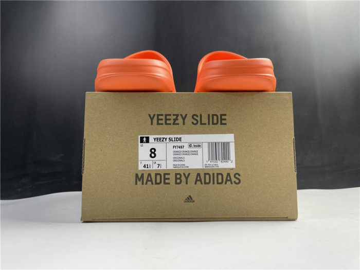 Y**zy slide “enflame orange” fy7497