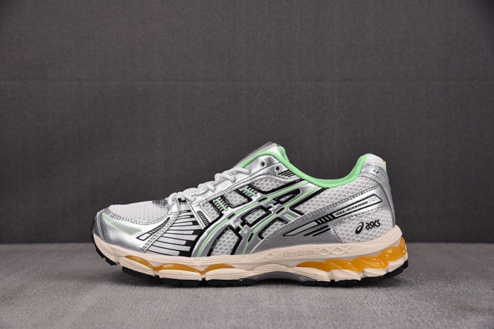 As1cs gel-kayano 12.1 silver green orange 1203a827-100