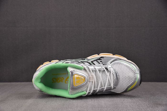 As1cs gel-kayano 12.1 silver green orange 1203a827-100