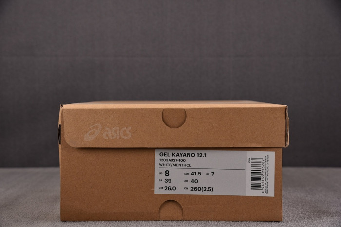 As1cs gel-kayano 12.1 silver green orange 1203a827-100