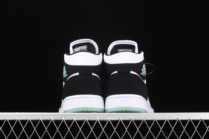 air jordan 1 mid white black teal tint bq6931-103