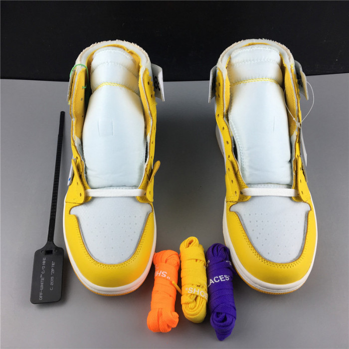 ofw air jordan 1 retro canary yellow aq0818-149