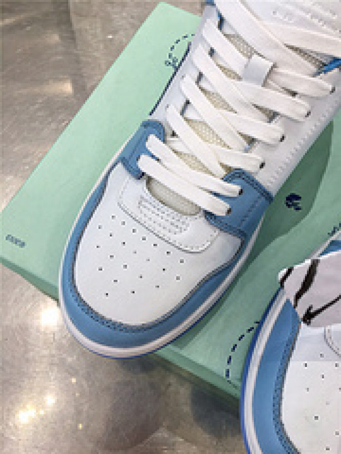 ofw out of office low-top leather sneakers