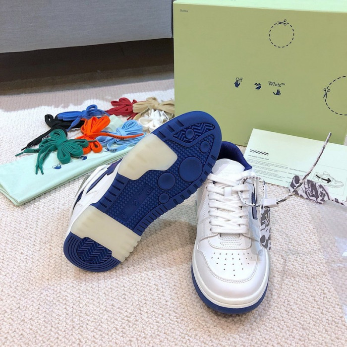 ofw out of office low-top leather sneakers