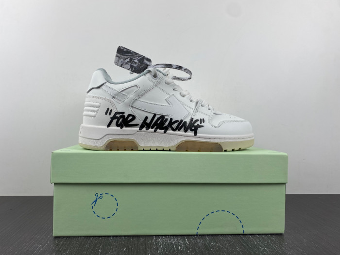 ofw out of office low-top leather sneakers