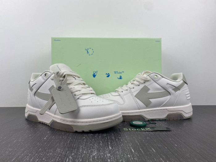 ofw out of office low-top leather sneakers