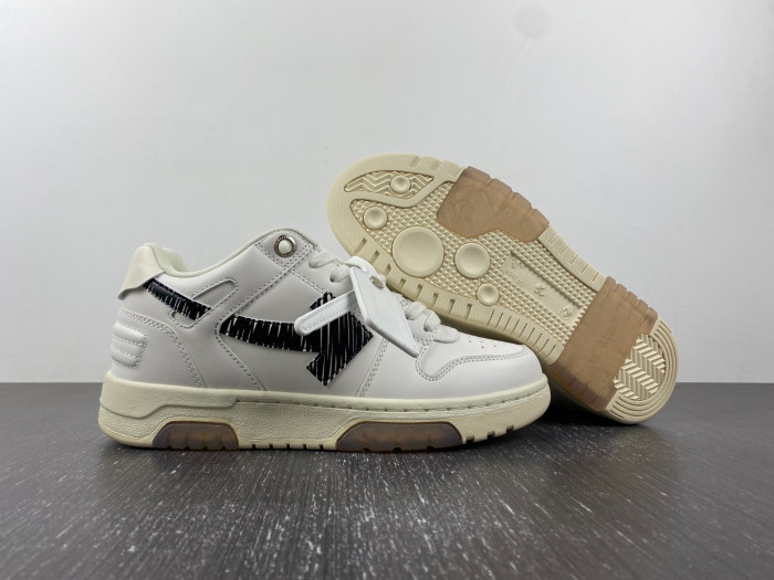 ofw out of office low-top leather sneakers
