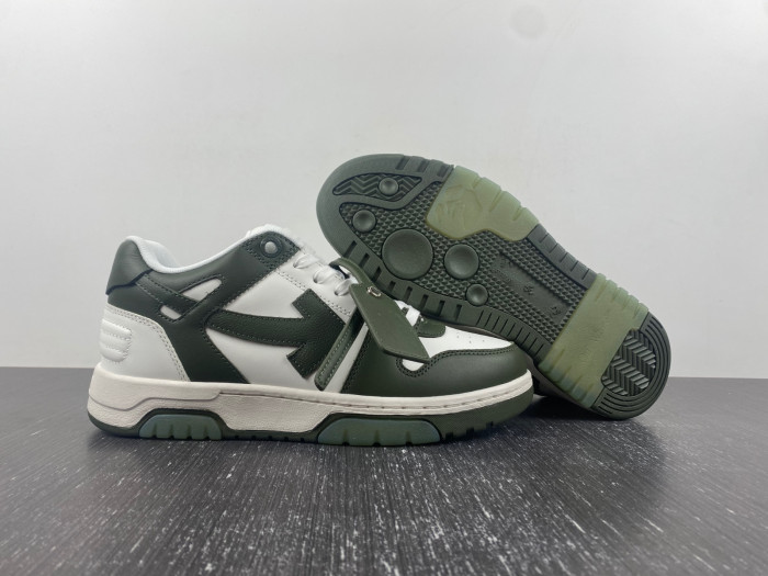 ofw out of office low-top leather sneakers