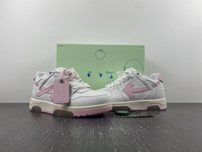 ofw out of office low-top leather sneakers