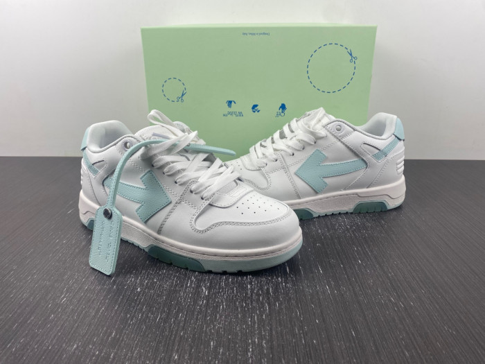 ofw out of office low-top leather sneakers