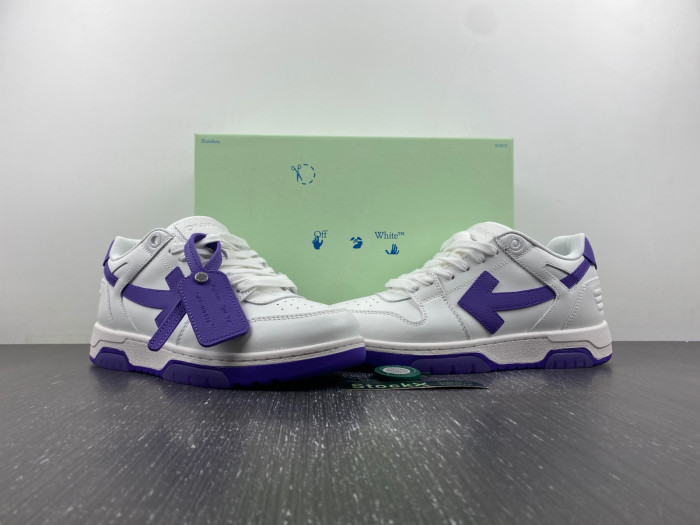 ofw out of office low-top leather sneakers
