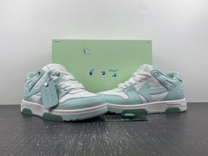 ofw out of office low-top leather sneakers
