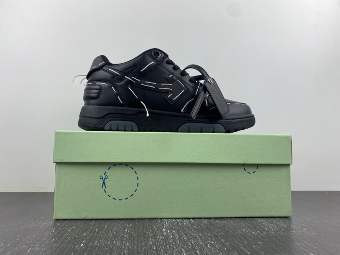 ofw out of office low-top leather sneakers