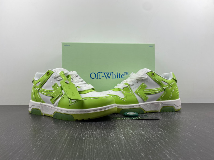 ofw out of office low-top leather sneakers