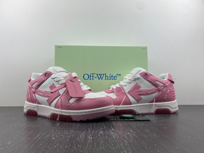 ofw out of office low-top leather sneakers