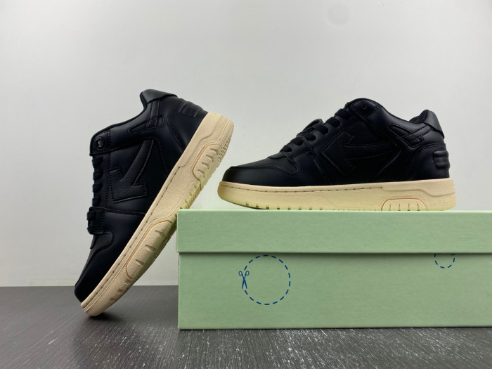 ofw out of office low-top leather sneakers