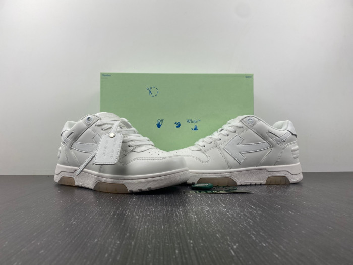 ofw out of office low-top leather sneakers
