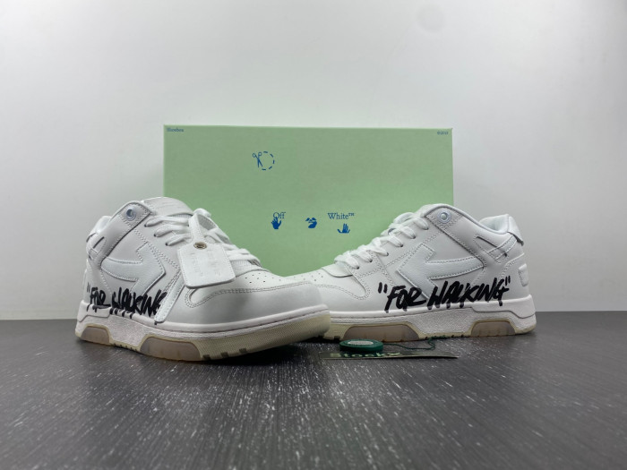 ofw out of office low-top leather sneakers