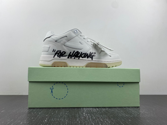 ofw out of office low-top leather sneakers