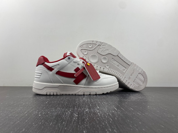 ofw out of office low-top leather sneakers