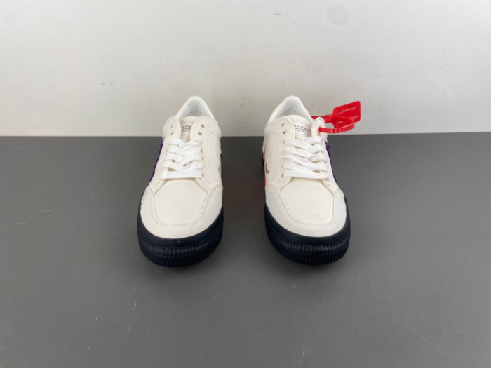 OFF WHITE VULCANISED LOW-TOP SNEAKERS