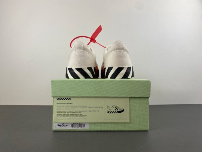 OFF WHITE VULCANISED LOW-TOP SNEAKERS
