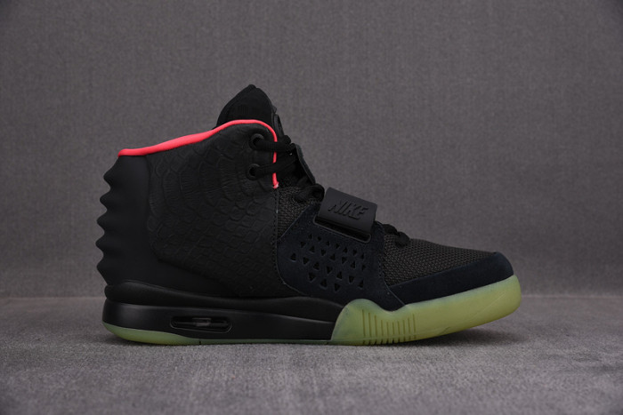 nike air Y**zy 2 “solar red” black mens 508214-006