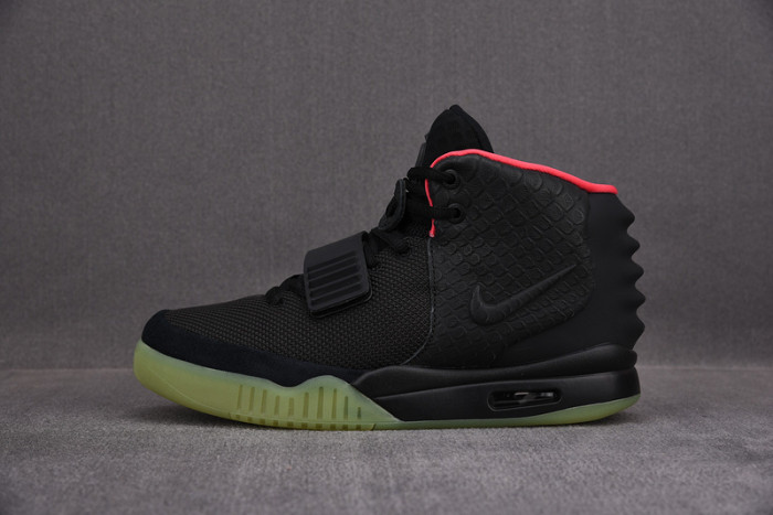 nike air Y**zy 2 “solar red” black mens 508214-006