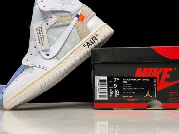 ofw air jordan 1 retro high white - aq0818-100