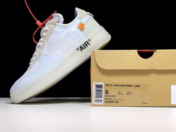 nike air force 1 low ofw all white - ao4606-100