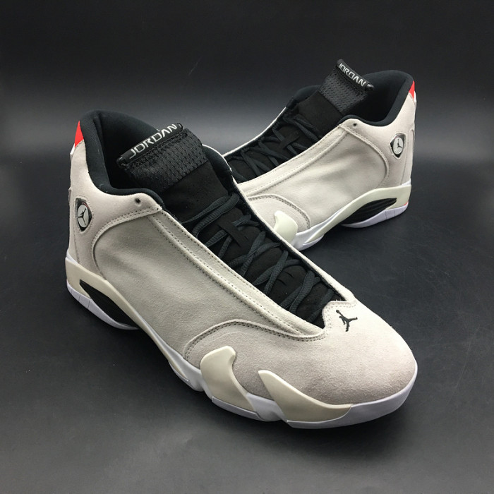 AIR JORDAN 14 RETRO "DESERT SAND" BLACK/ WHITE MENS 487471-021