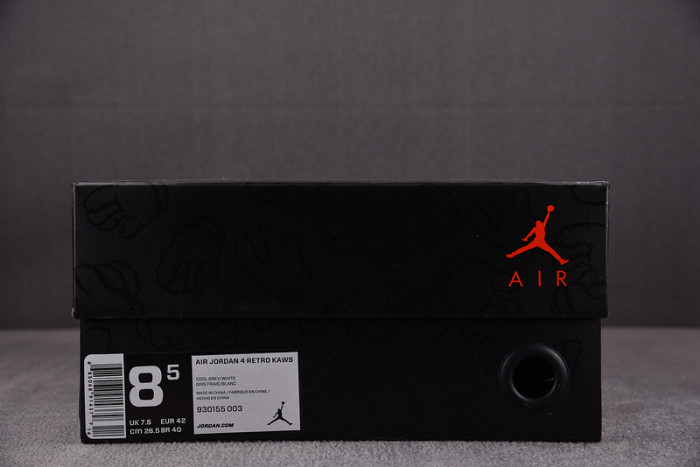 kaws x air jordan 4 grey 930155-003