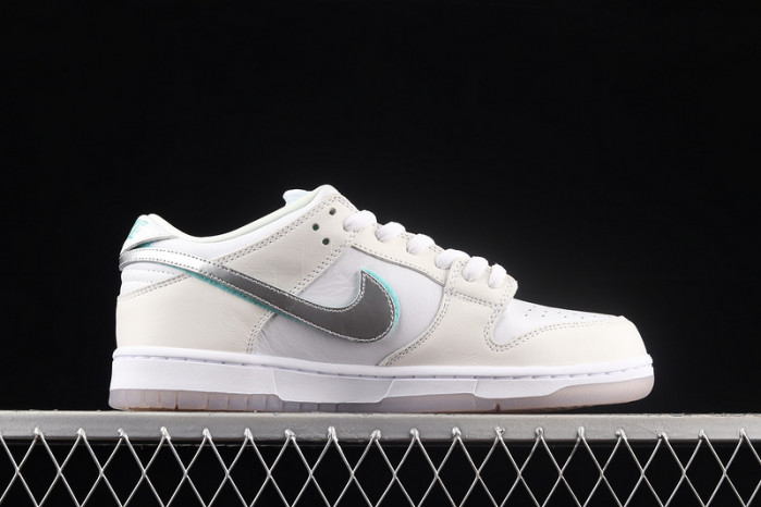 nike sb dunk low diamond S*pply co white diamond bv1310-100