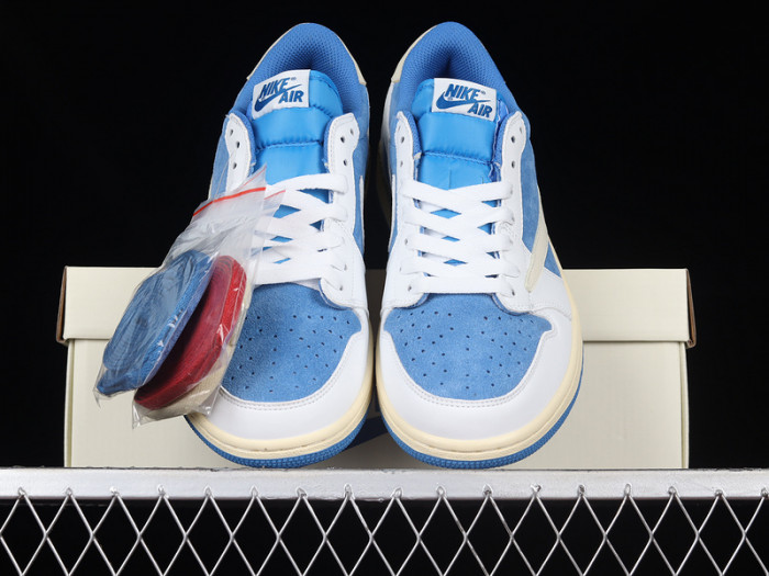 fragment x travis scott x air jordan 1 low white blue barb sail cq4277-212