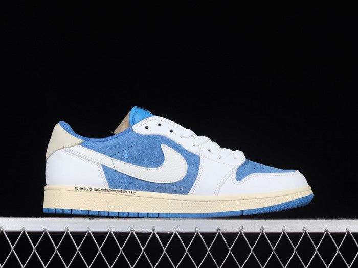 fragment x travis scott x air jordan 1 low white blue barb sail cq4277-212