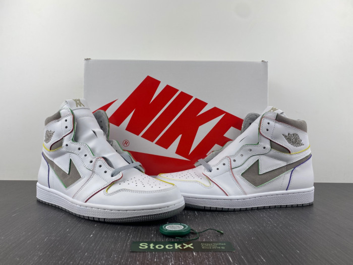 daniel arsham x air jordan 1 high white sneakers