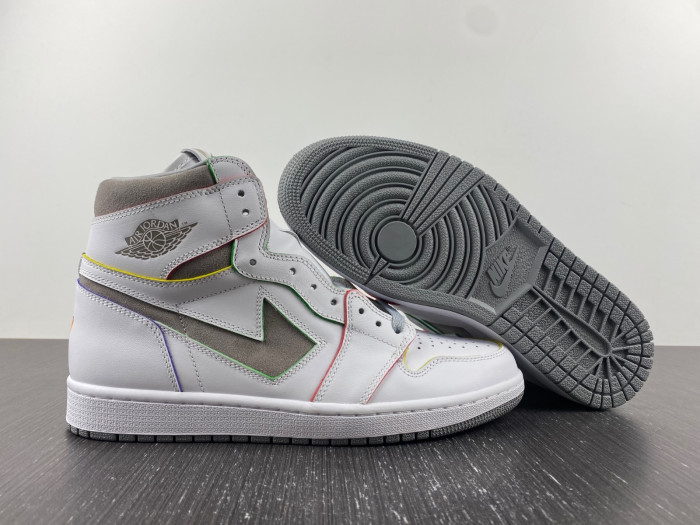 daniel arsham x air jordan 1 high white sneakers