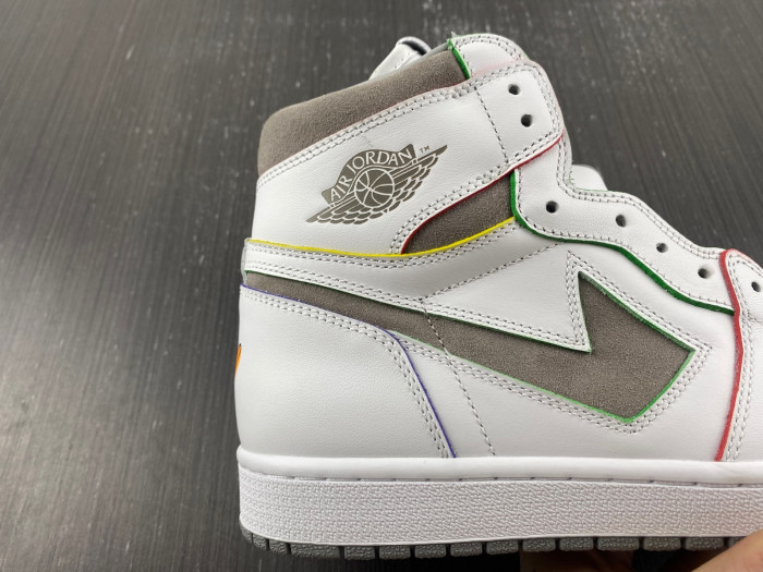 daniel arsham x air jordan 1 high white sneakers
