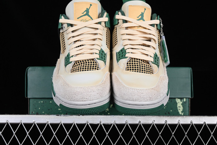 jordan air jordan 4 retro white/grey/green/yellow dc7770-106