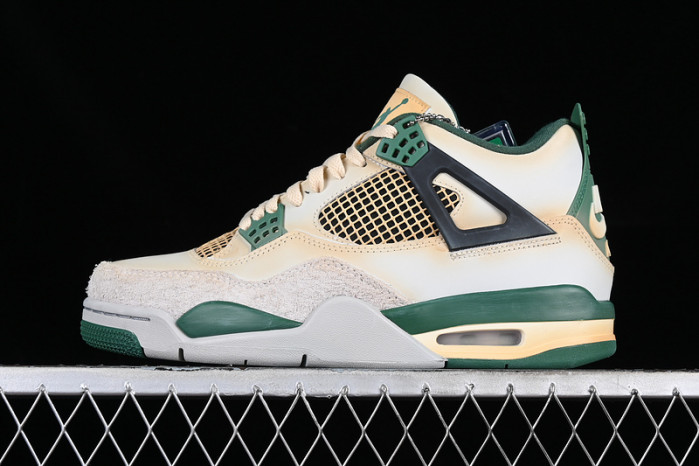 jordan air jordan 4 retro white/grey/green/yellow dc7770-106