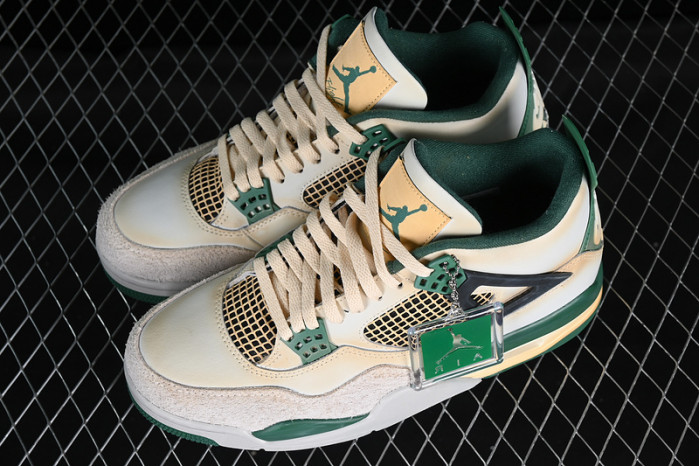 jordan air jordan 4 retro white/grey/green/yellow dc7770-106