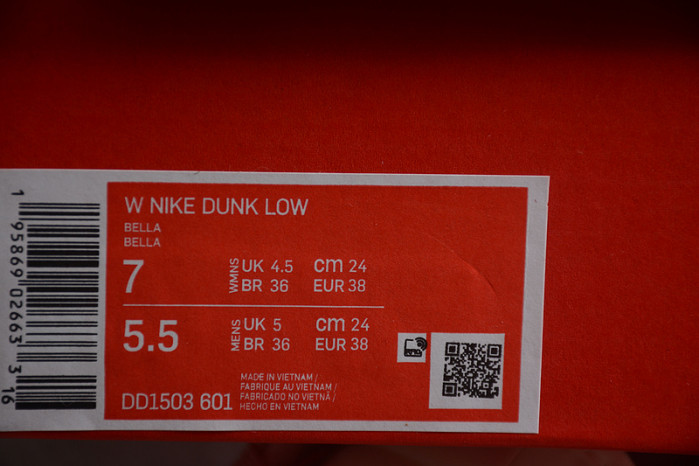 nike dunk low pink oxford - dd1503-601