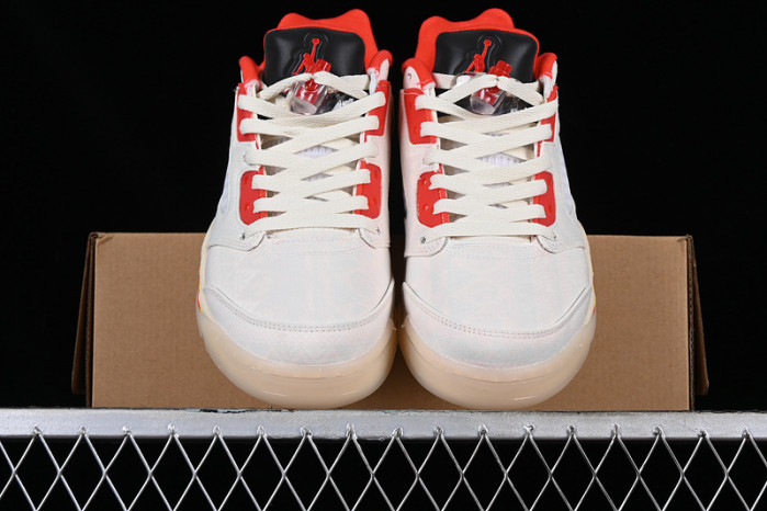 air jordan 5 low chinese new year red/white/yellow dd2240-100