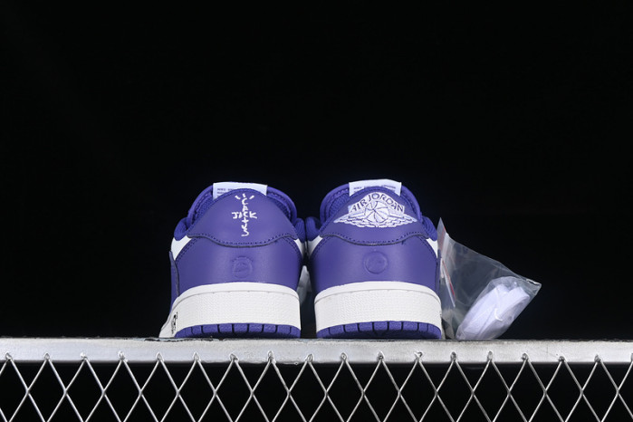travis scott air jordan 1 low og white/purple dm7890-386