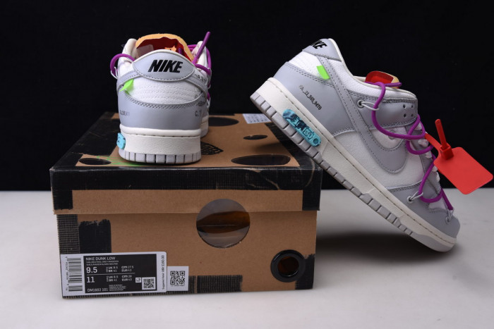 nike dunk low ofw lot 45 dm1602-101