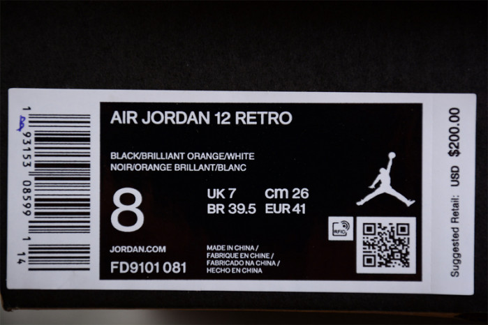 air jordan 12 wmns “brilliant orange” fd9101-081