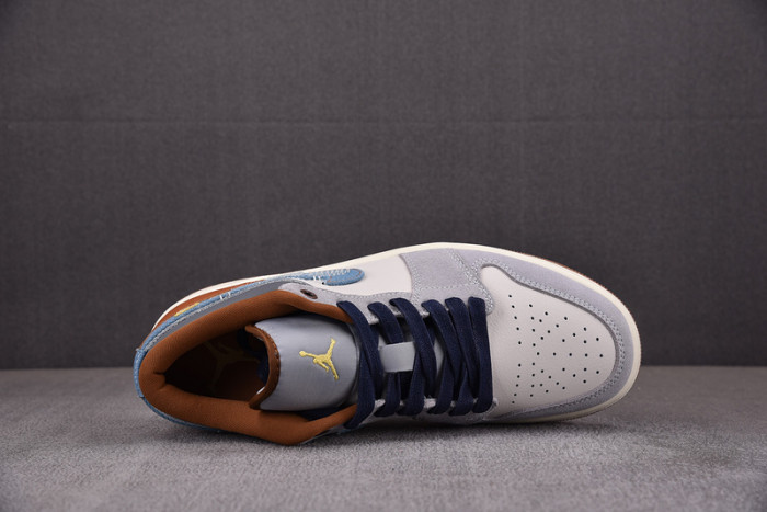 air jordan 1 low se phantom repaired denim swoosh fz5042-041