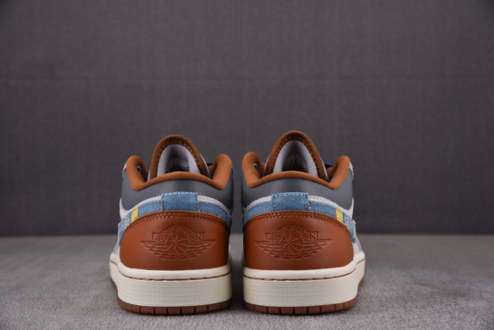 air jordan 1 low se phantom repaired denim swoosh fz5042-041