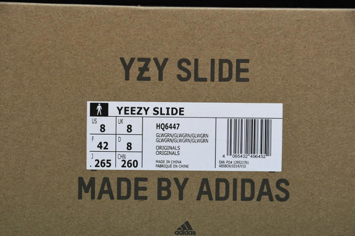 ad1d*s Y**zy slide glow green (2022) hq6447