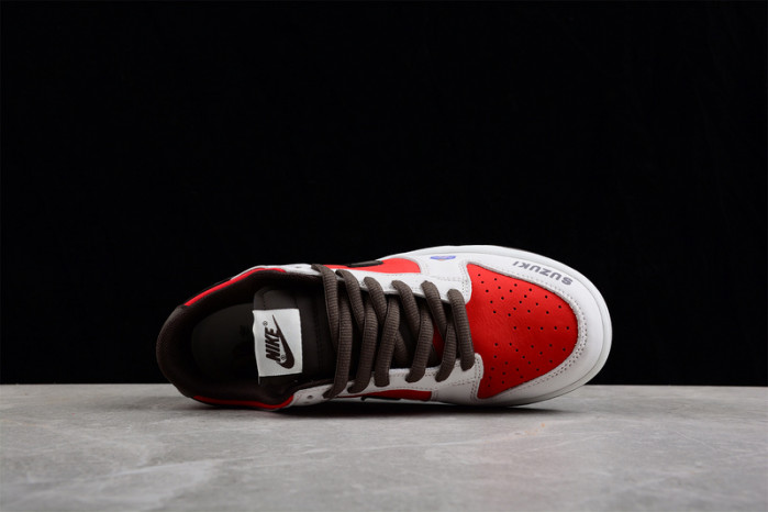 nike dunk low suziki sail red coffee re500-666